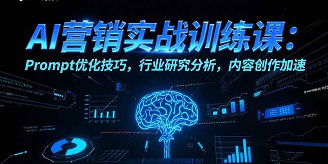 AI营销实战训练课：Prompt优化技巧，行业研究分析，内容创作加速-徐小晨博客