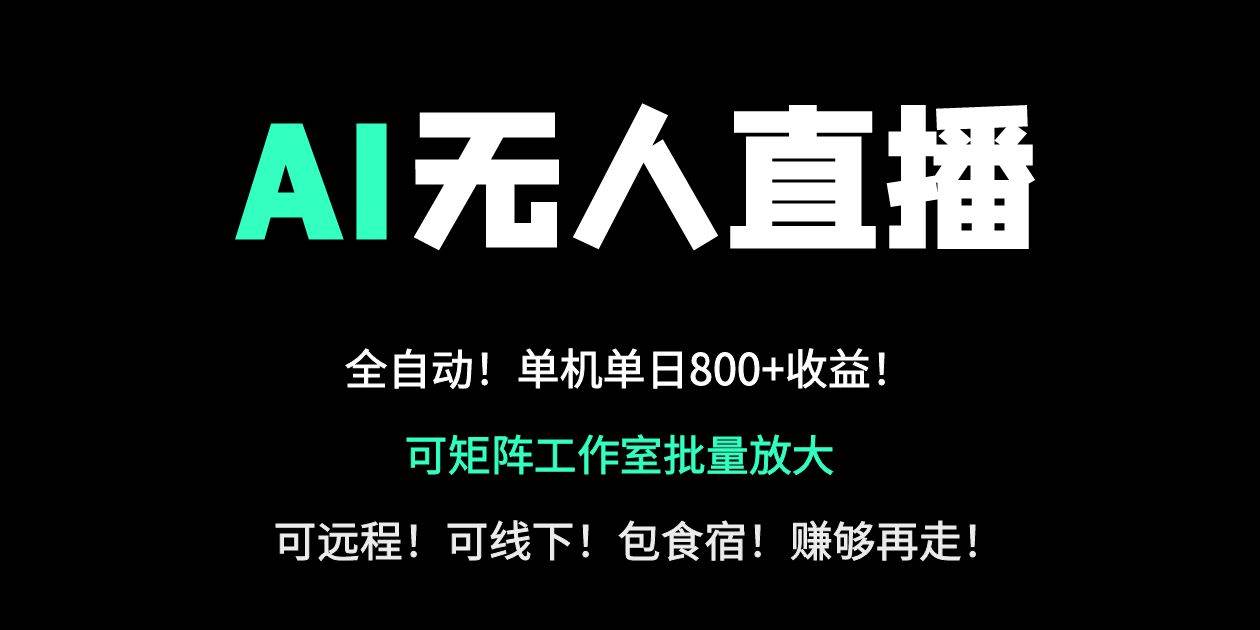 24小时自动带货！AI无人直播副业日赚800+，轻资产创业首选-徐小晨博客
