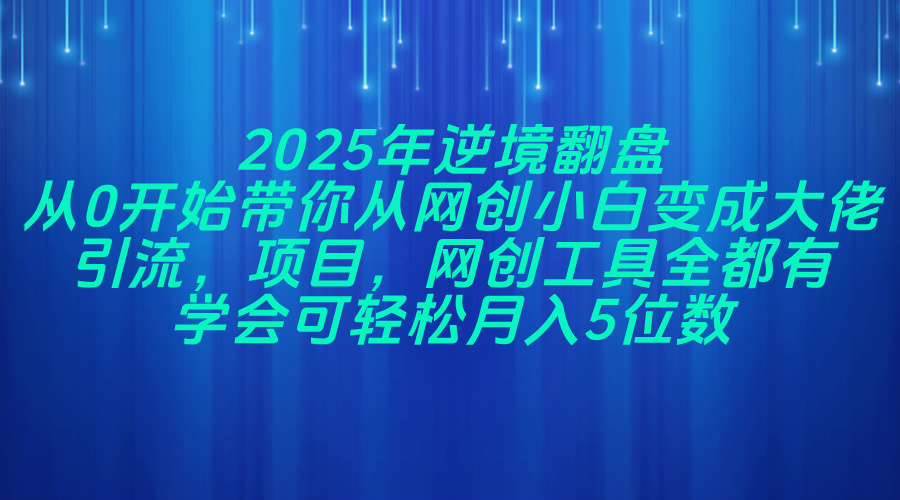 2025年逆境翻盘，从0开始带你从网创小白变成大佬，引流，项目，网创工…-徐小晨博客