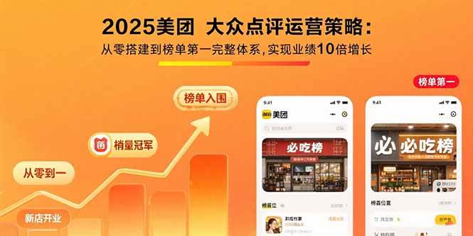 2025美团 大众点评运营策略:从零搭建到榜单第一完整体系,实现业绩10倍增长-徐小晨博客