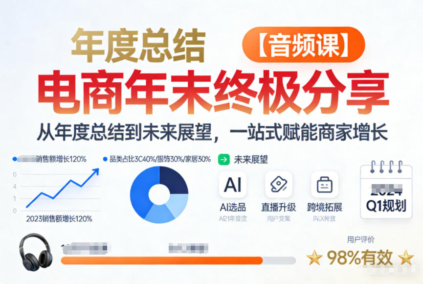 电商年度赋能课，从复盘到规划，一站式助力商家持续增长-徐小晨博客