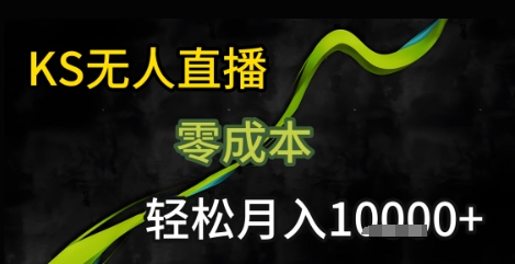KS无人直播25年最新玩法，只需一部手机，轻松月入1W+【揭秘】-徐小晨博客