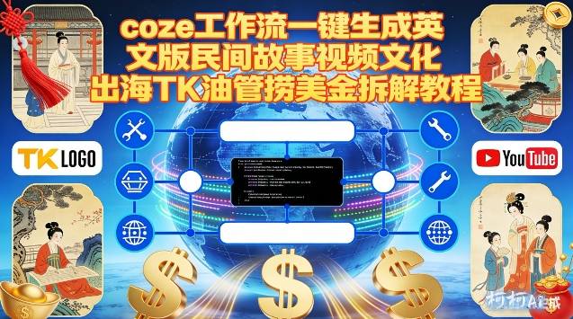 Coze扣子工作流一键生成英文版民间故事视频，文化出海TK油管捞美金拆解教程-徐小晨博客