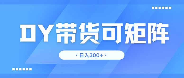 DY带货，日入300＋矩阵无上限-徐小晨博客