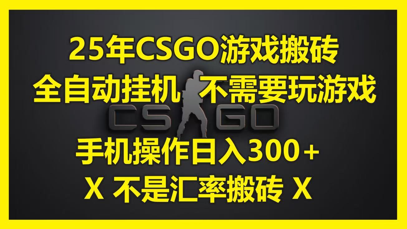 25年CSGO游戏搬砖，全自动挂机，不需要玩游戏，手机操作日入300+。(不是汇率搬砖)-徐小晨博客