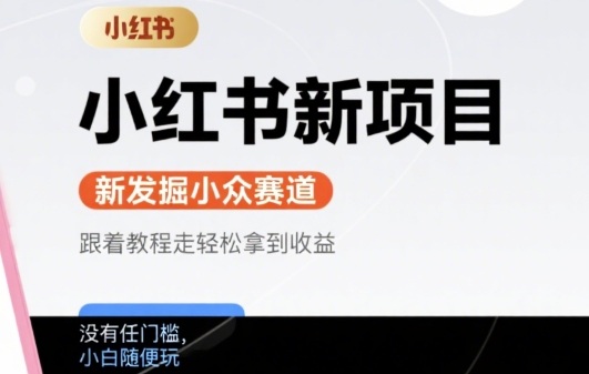小红书新项目，新发掘出来的小众赛道 ，跟着教程走轻松拿到收益，没有任何门槛，小白随便玩-徐小晨博客