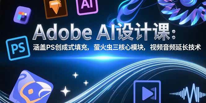 Adobe AI设计课：涵盖PS创成式填充，萤火虫三核心模块，视频音频延长技术-徐小晨博客