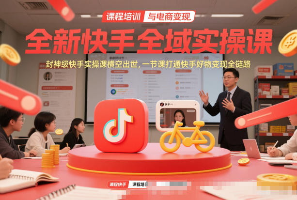 全新快手全域实操课，封神级系统教学，打通好物变现全链路-徐小晨博客